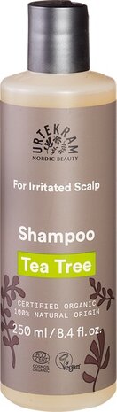 Tea tree shampoo, geirriteerde hoofdhuid, 250ml, Urtekram