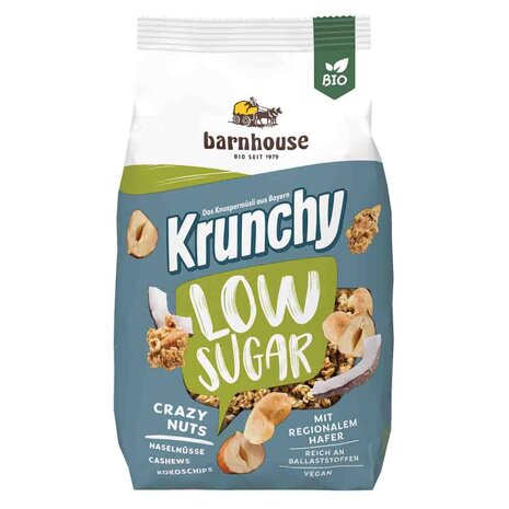 Crunchy, low sugar, crazy nuts, 375gr, Barnhouse