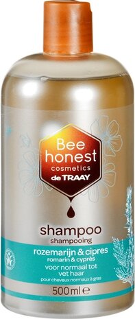 Shampoo rozemarijn, vet haar, 500ml, Bee Honest