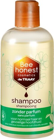 Shampoo, parfumvrij, normaal haar, 250ml, Bee Honest Cosmetics