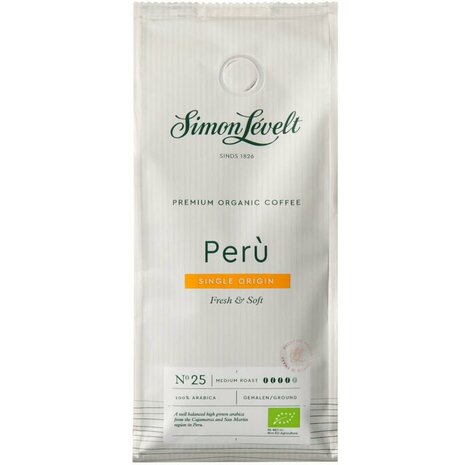 Koffie, gemalen, Peru, 250gr, Simon Levelt