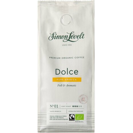 Koffie, gemalen, dolce-arabica, 250gr, Simon Levelt