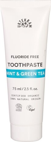 Tandpasta, munt-groene thee, 75ml, Urtekram