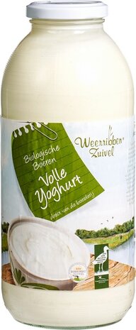 Volle yoghurt, 1ltr-fles, Weerribben Zuivel