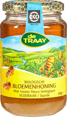 Bloemenhoning, 450gr, de Traay honing