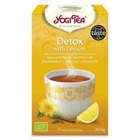 Detox, lemon, 17zakjes, Yogi thee