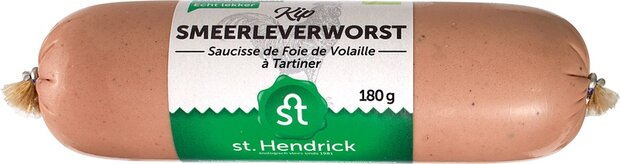 Kip smeerleverworst, 175gr, St. Hendrick