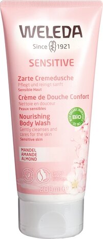 Douchecreme sensitive amandel, 200ml, Weleda