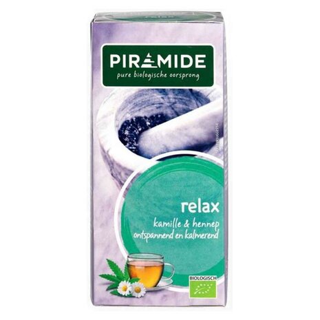 Piramide kruidenthee, relax, hennep-kamille, 20x1kop