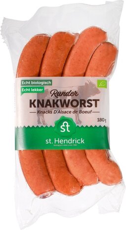 Knakworst rund, 180gr, St. Hendrick