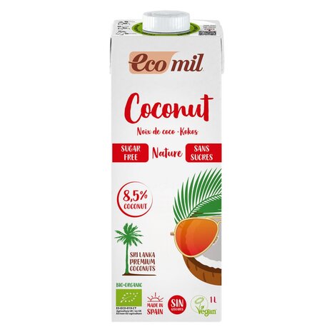 Kokosdrink, ongezoet, 1ltr, Ecomil