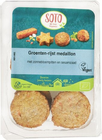 Groenten-rijst medaillons, 250gr, Soto