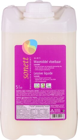 Vloeibaar wasmiddel lavendel, 5ltr, Sonett