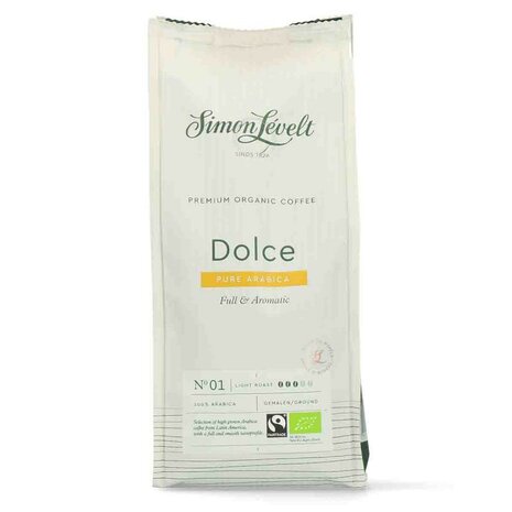 Koffie, gemalen, dolce-arabica, 500gr, Simon Levelt