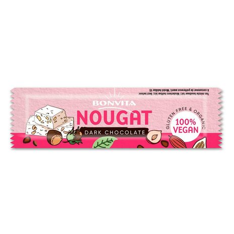 Nougatbar, vegan, puur, 40gr, Bonvita