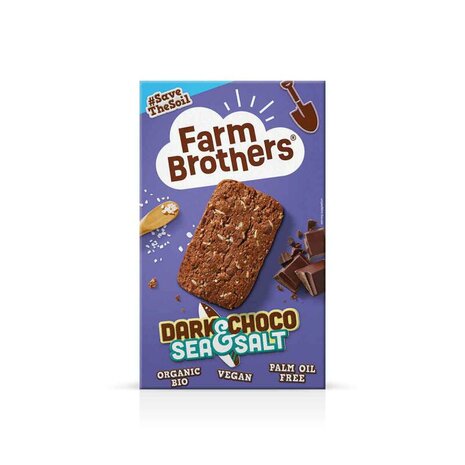 Chocolade zeezout koekjes, 135gr, Farm Brothers
