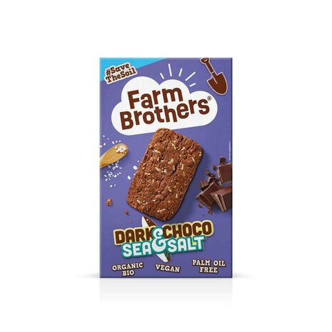 Koekjes, chocolade-zeezout, 135gr, Farm Brothers