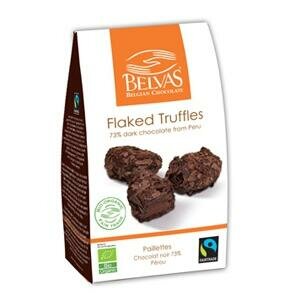 Truffels flaked dark, 100gr, Belvas