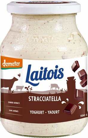 Yoghurt, stracciatella, 500gr-pot, Laitois
