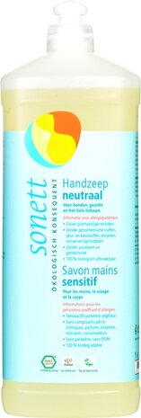 Handzeep, sensitief, navul, 1ltr, Sonett