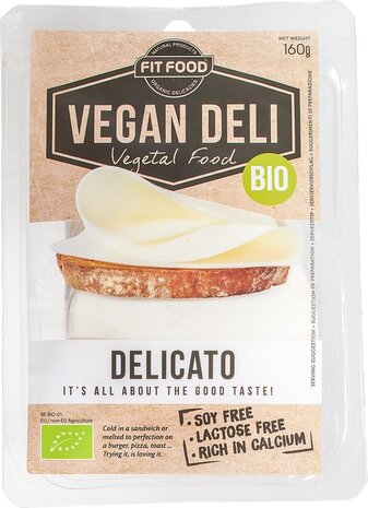 Vegan Delicato plakken, 160gr, FITFOOD Vegan Deli