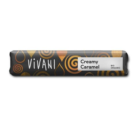 Mini chocoladereep, creamy caramel, 40gr, Vivani