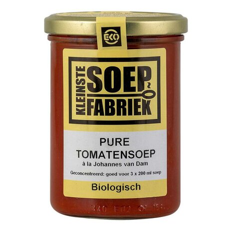 Tomatensoep-, Johannes van Dam, vegan, 400ml, Kleinste Soepfabriek