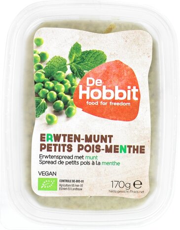 Erwtenspread munt, 170gr, De Hobbit