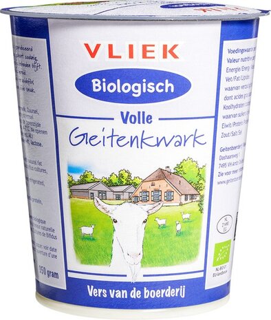 Volle geitenkwark, 350gr, Vliek