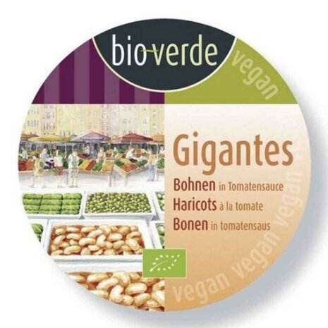 Gigantes, ingelegde reuzebonen, 190gr, Bioverde