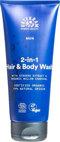 Men 2-in-1 hair &amp; body wash, 200ml, Urtekram