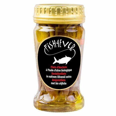 Ansjovisfilet in olijfolie, 95g, Fish 4 Ever