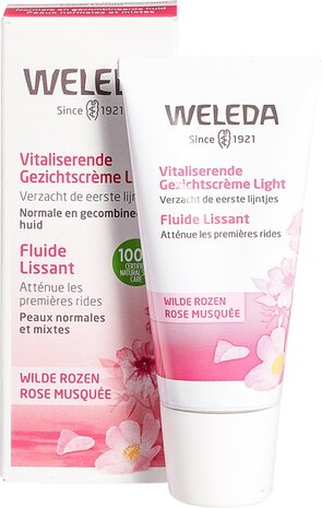 Vitaliserende gezichtscr&egrave;me wilde rozen light - gemengde 30+ huid, 30ml, Weleda
