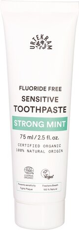 Tandpasta, strong mint, 75ml, Urtekram