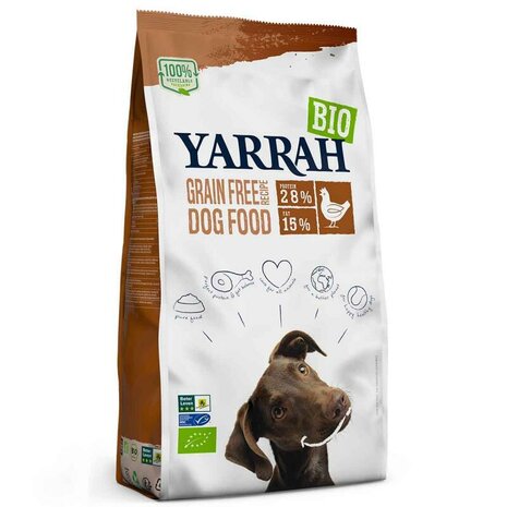 Hondenvoer, brokken, kip-vis, adult-graanvrij, 2kg, Yarrah