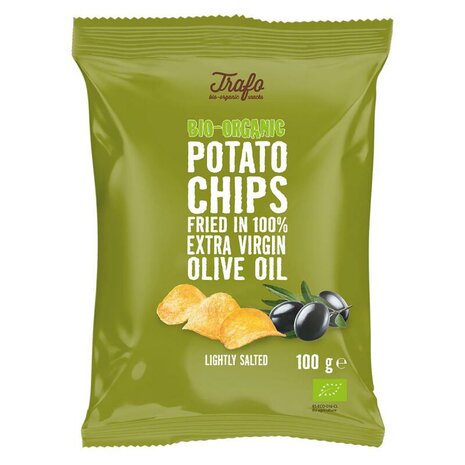 Chips, gebakken in olijfolie, 100gr, Trafo