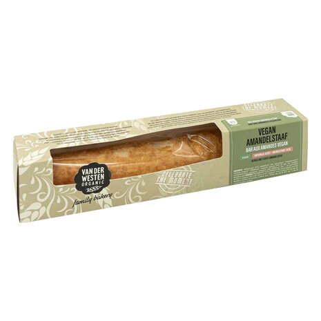 Vegan amandelstaaf, 260gr, Van der Westen