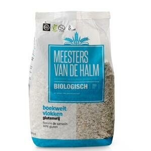 Boekweitvlokken, glutenvrij, 500gr, Meesters van de Halm