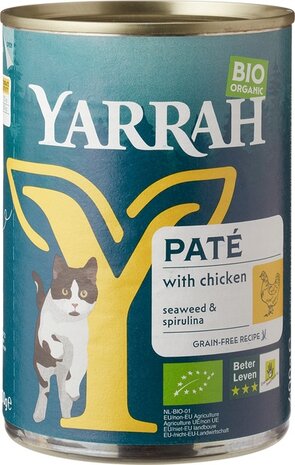 Kattenvoer, pat&eacute;, kip, 400gr, Yarrah