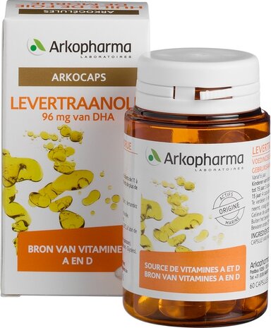 Levertraanolie, 60stuks, Arkocaps