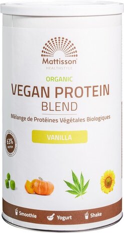 Vegan prote&iuml;ne blend, vanille, 400gr, Mattisson