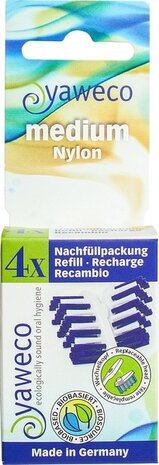 Tandenborstel navulkoppen, medium, 4stuks, Yaweco