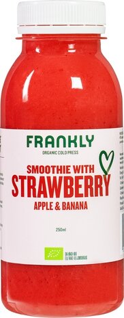 Aardbei smoothie, vers, 0,25ltr, Frankly