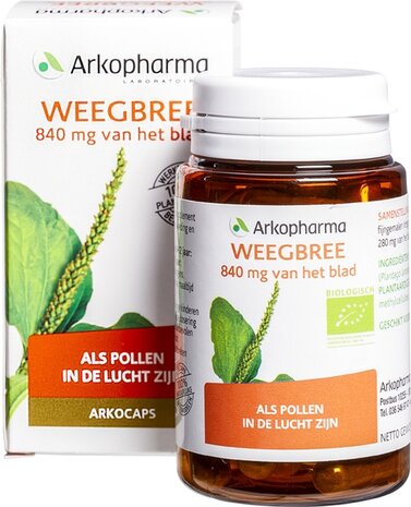 Weegbree, 45stuks, Arkocaps