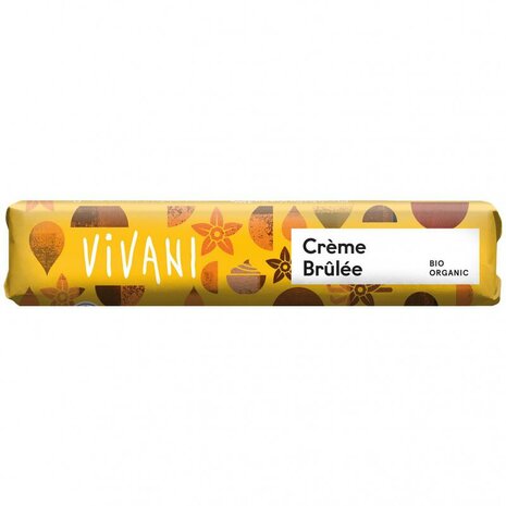 Mini chocoladereep, cr&egrave;me brulee, 40g, Vivani