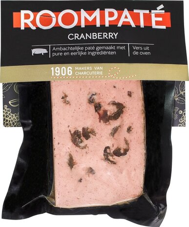 Cranberry roompat&eacute;, 125gr, 1906 Makers v Charcuterie