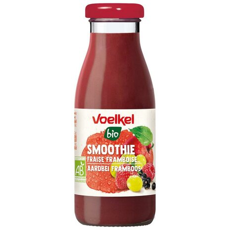 Smoothie aardbei framboos, 250ml, Voelkel