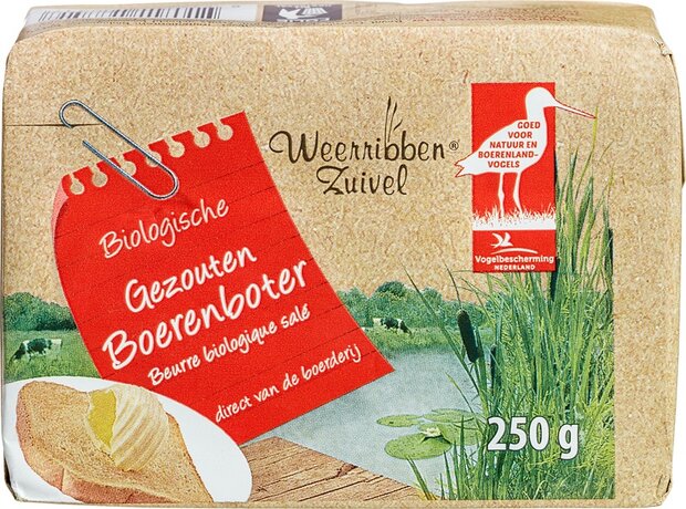 Roomboter, gezouten, 250gr, Weerribben Zuivel