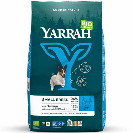 Hondenvoer, brokken, kip-vis, kleine rassen, 2kg, Yarrah