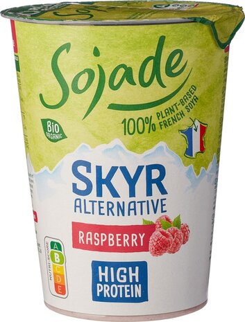 Plantaardige variatie op skyr - framboos, 400gr, Sojade